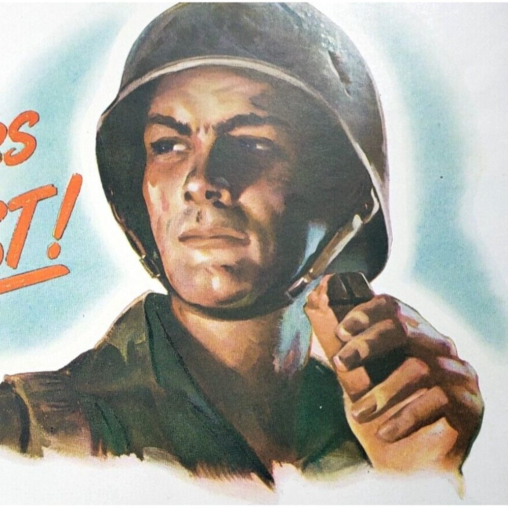 PRINT AD 1943 Nestle Chocolate EverReady Cocoa He Comes First WWII Soldier